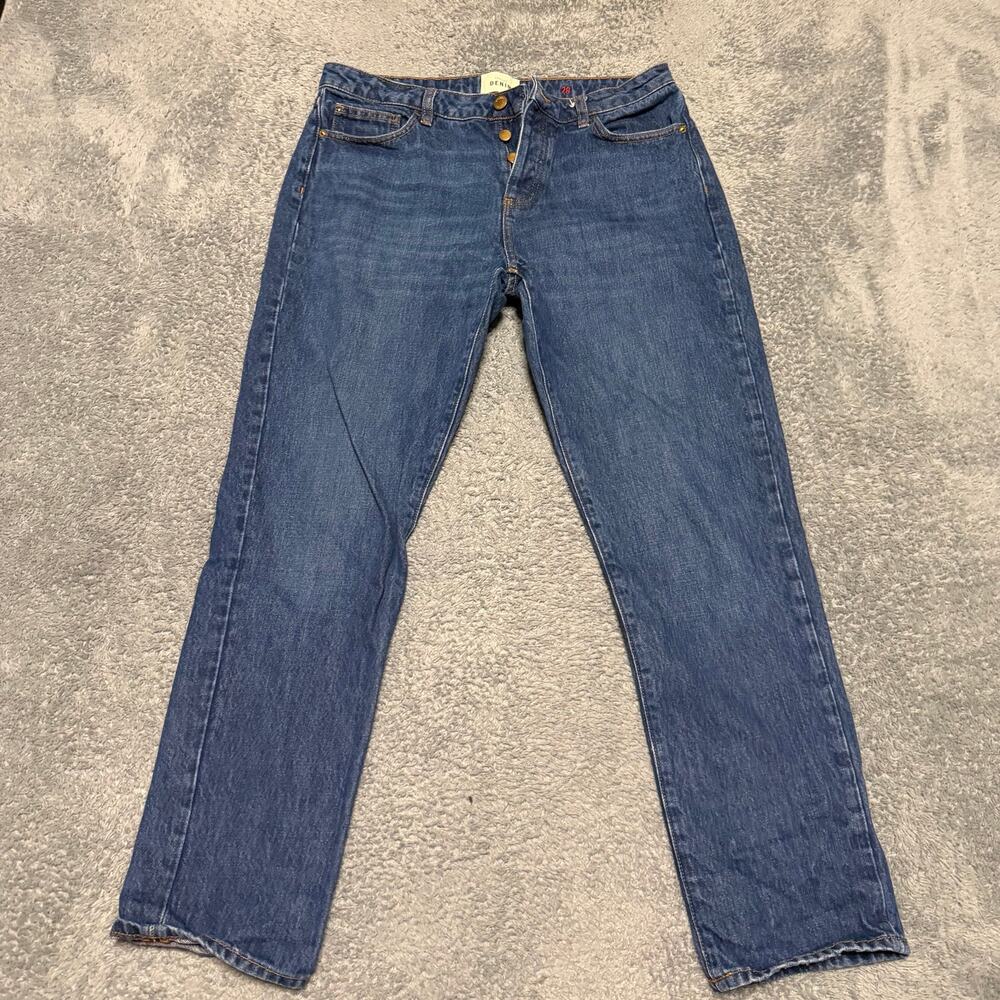 Sezane Jeans Womens 28 (32x28) Ankle 100% Cotton Denim Blue
